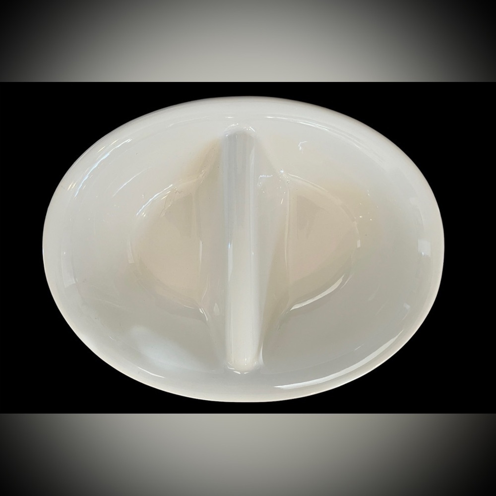 Pfaltzgraff divided ceramic serving dish white vintage